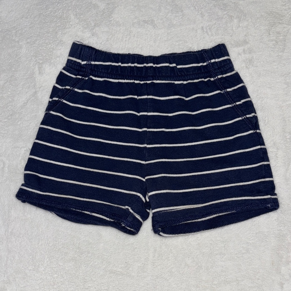 (3 for $10) carters Navy 2T Striped Kids Shorts